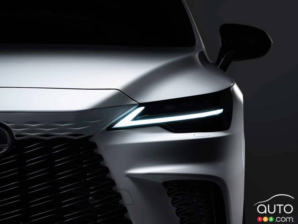 Teaser image of the 2023 Lexus RX