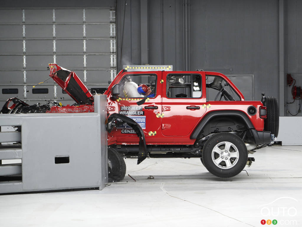 Le Jeep Wrangler Unlimited 2022 lors de la collision