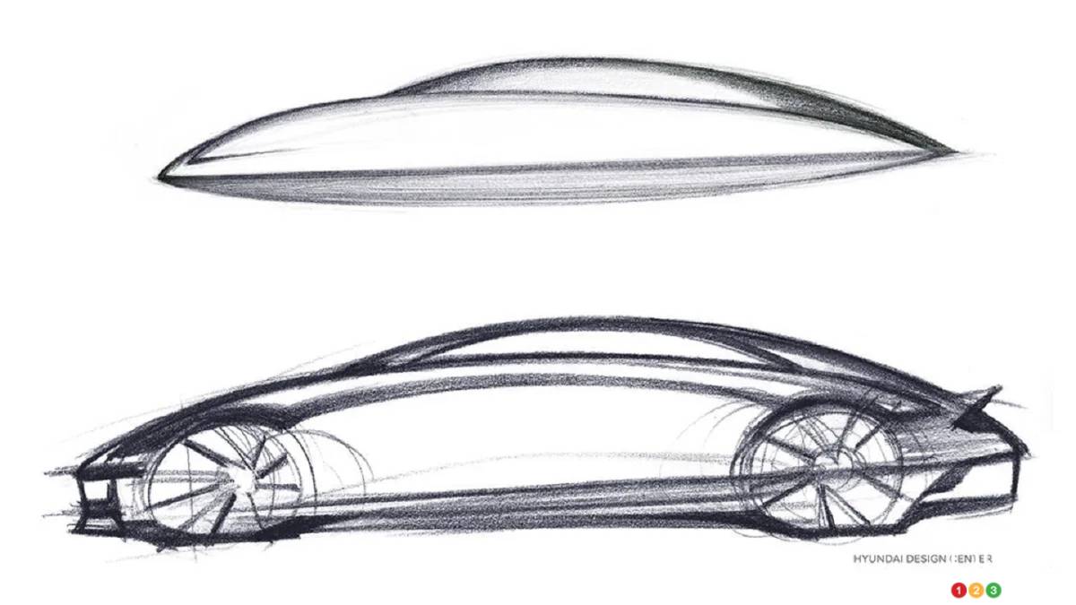 Hyundai Releases a Sketch of its Ioniq 6