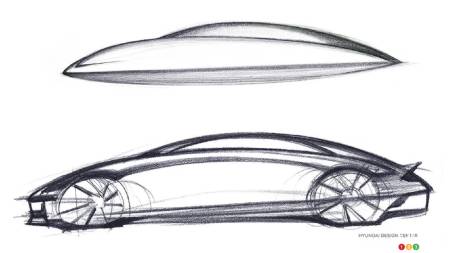 Hyundai Releases a Sketch of its Ioniq 6
