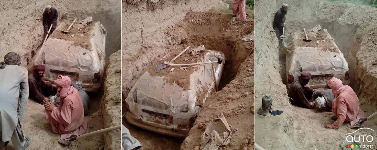 Taliban Founder’s Buried Toyota Corolla Is Unearthed