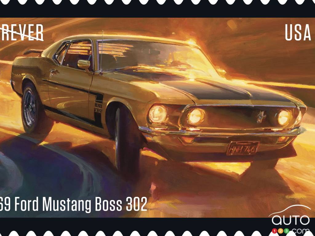 The 1969 Ford Mustang Boss 302 stamp