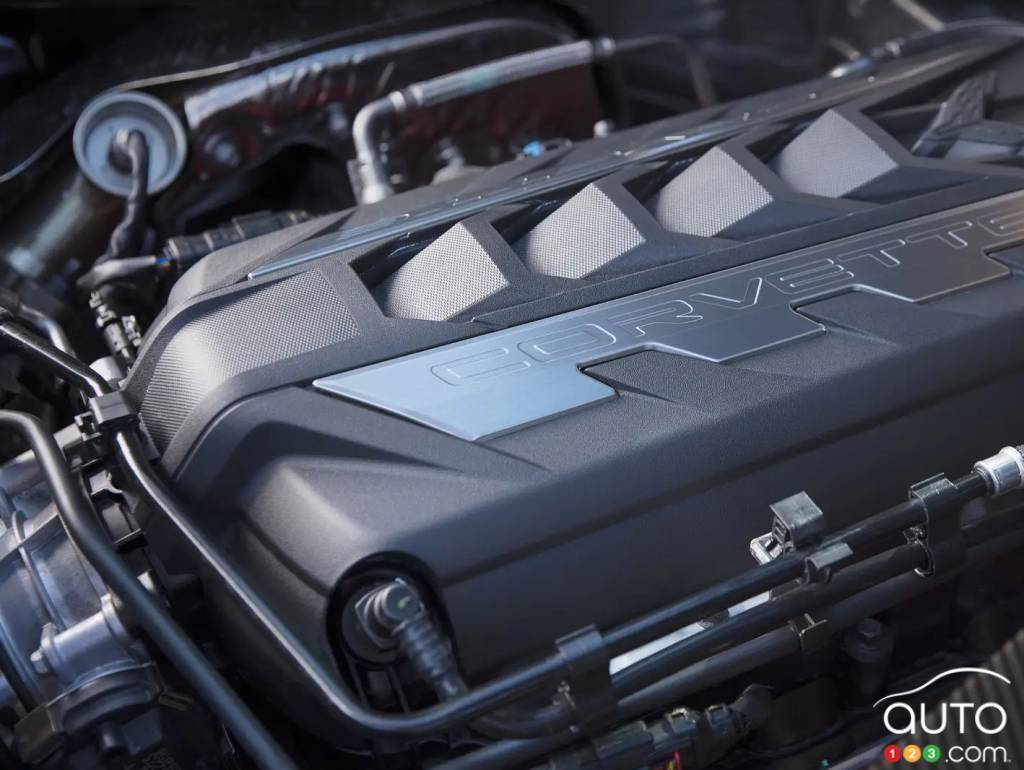 V8 engine of the Chevrolet Corvette