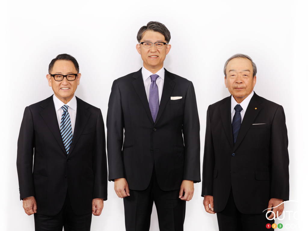 Akio Toyoda, Koji Sato and Takeshi Uchiyamada