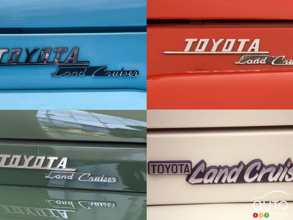 Toyota Land Cruiser badging from years past