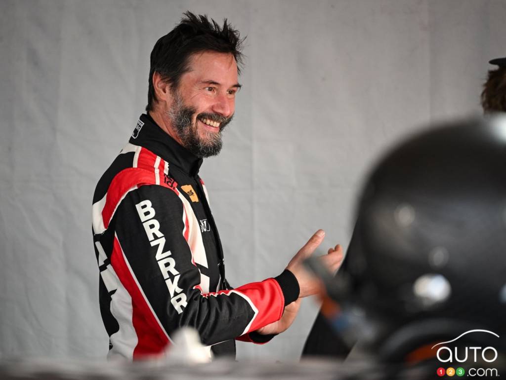 Keanu Reeves, le weekend dernier au Indianapolis Motor Speedway