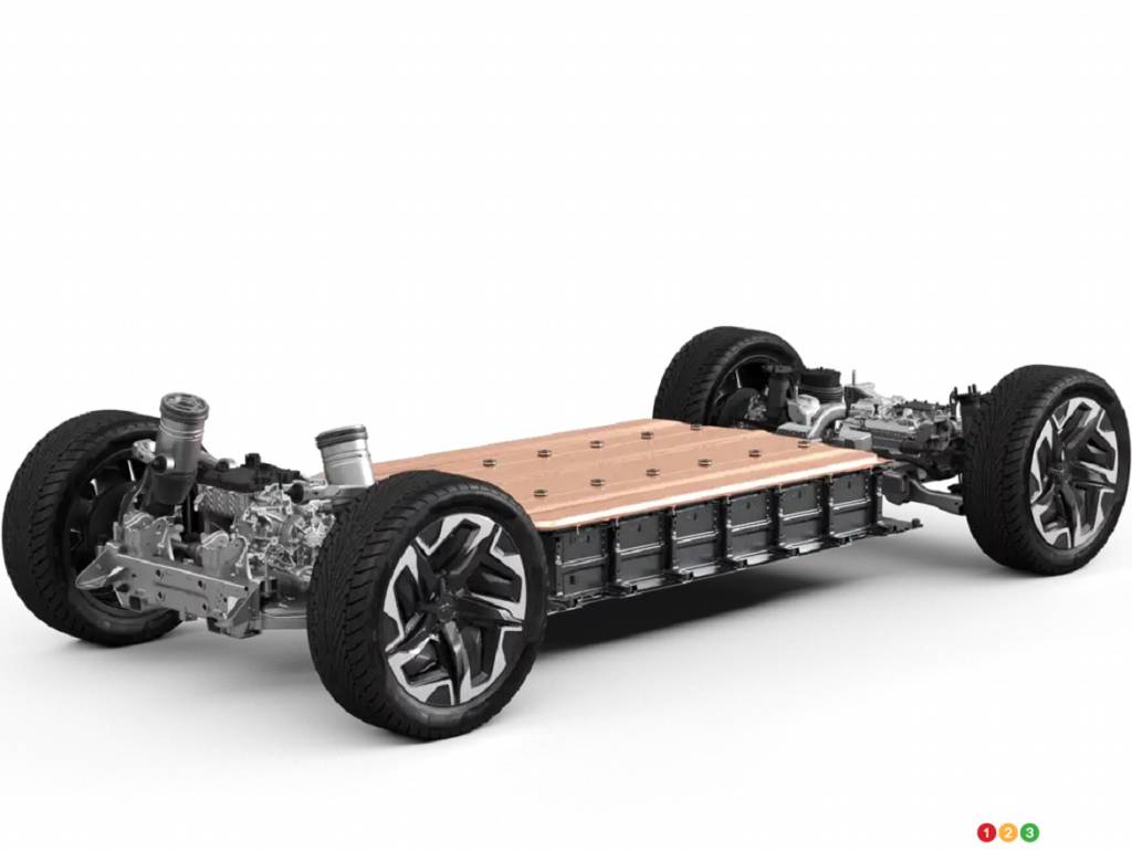 La plateforme Ultium, telle que trouvée sous le Chevrolet Silverado EV