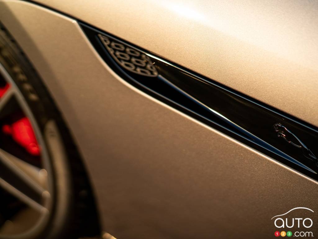 Jaguar badging on the Jaguar F-Type