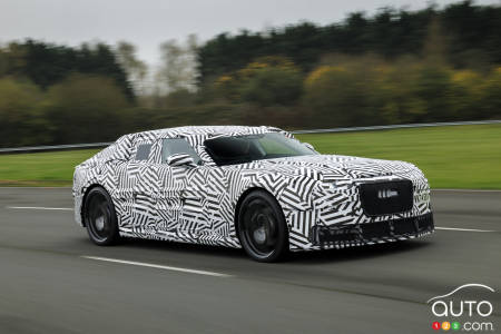 Jaguar's Coming All-Electric Taycan Rival Shown in Camouflage