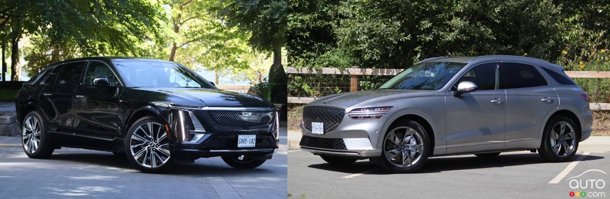 Comparison: 2024 Cadillac Lyriq vs 2024 Genesis Electrified GV70