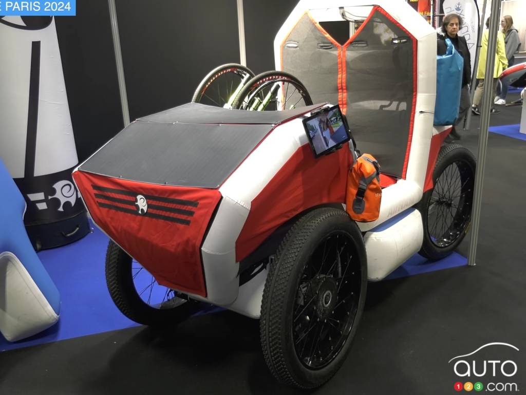 The inflatable electric car developed by Benoit Payard