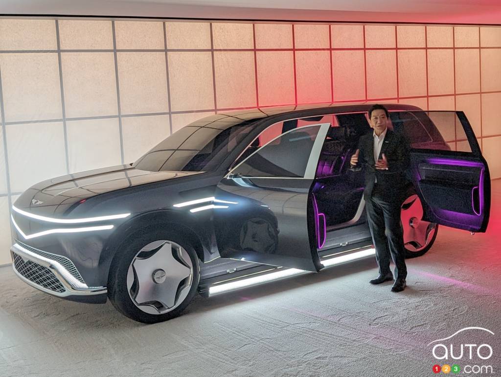 The Genesis Neolun concept, at the New York reveal in April