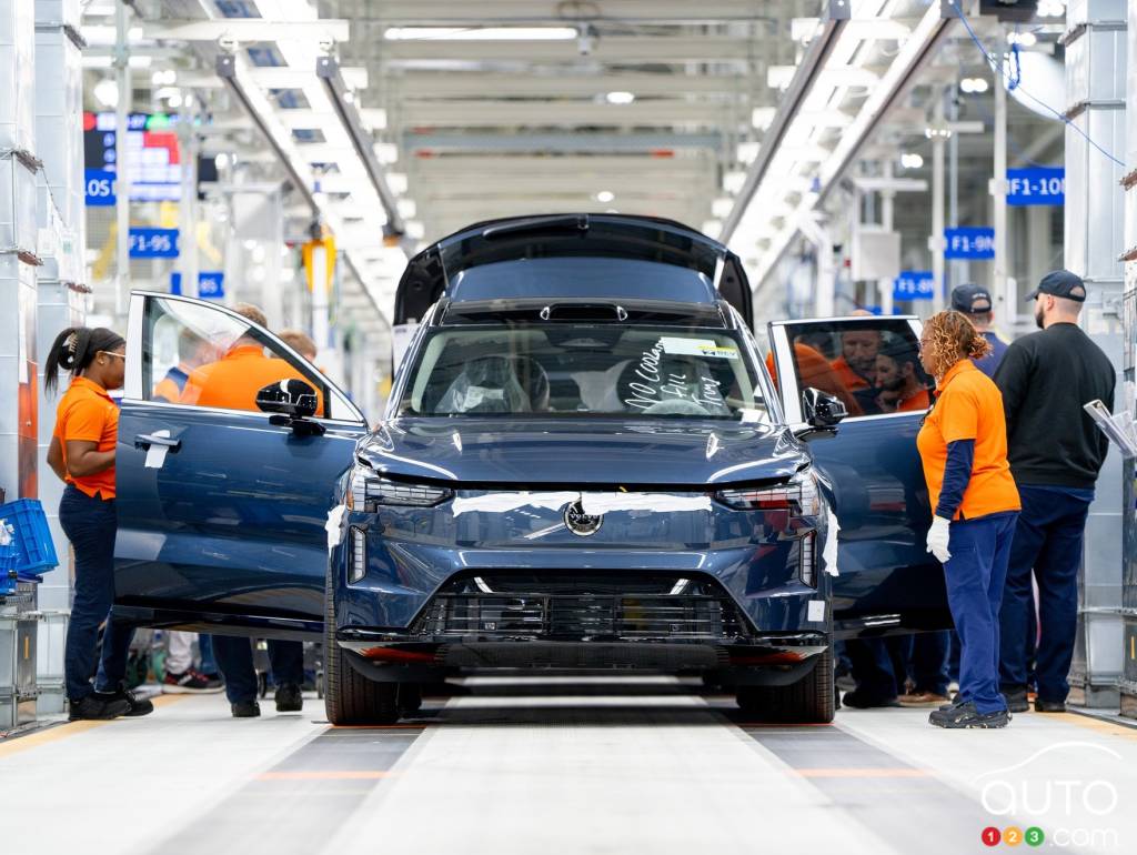 The Volvo EX90, now in production