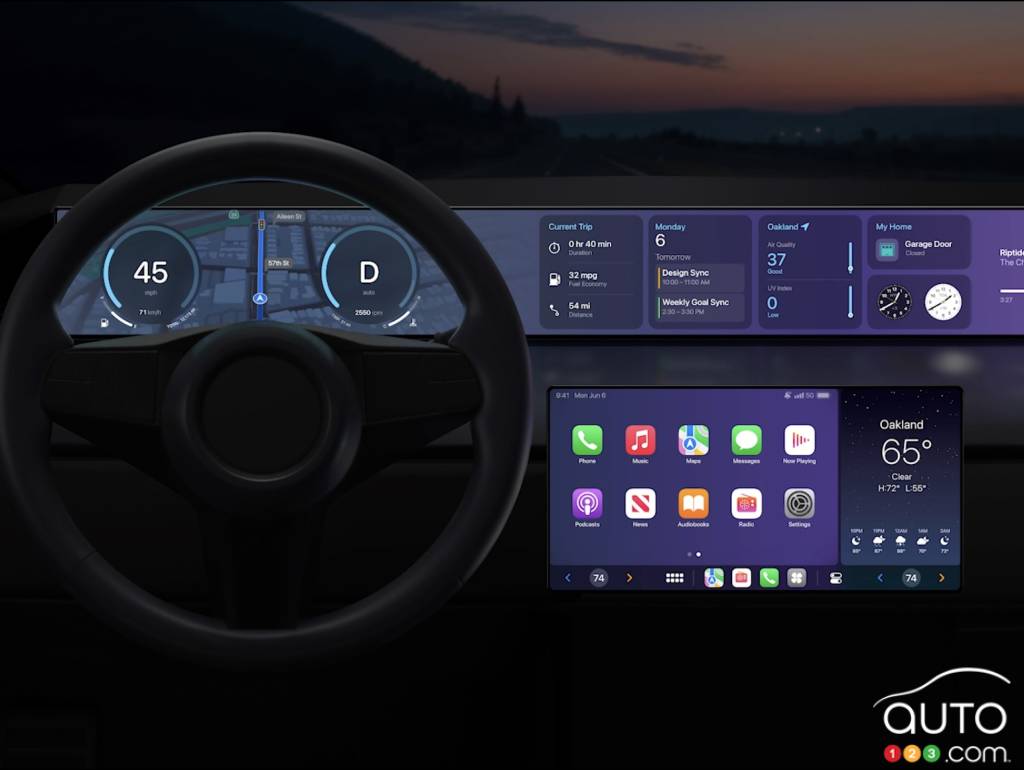 An exemple of the future Apple Carplay application interface