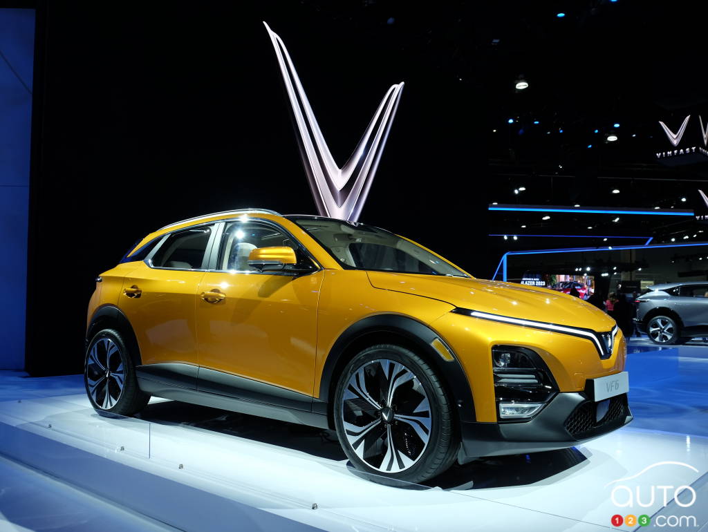 The VinFast VF 6, at the 2022 Los Angeles Auto Show