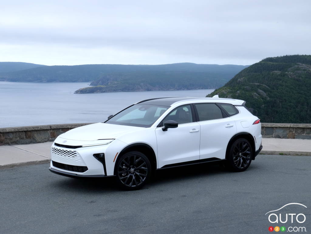 The 2024 Toyota Crown Signia, on Signal Hill in St. John's, Newfoundland