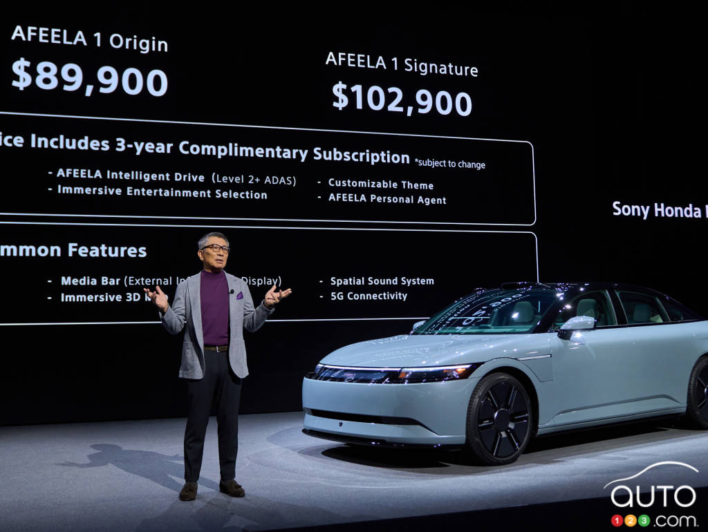 Les prix ont été annoncés pour l'Afeela 1 de Sony Honda Mobility
