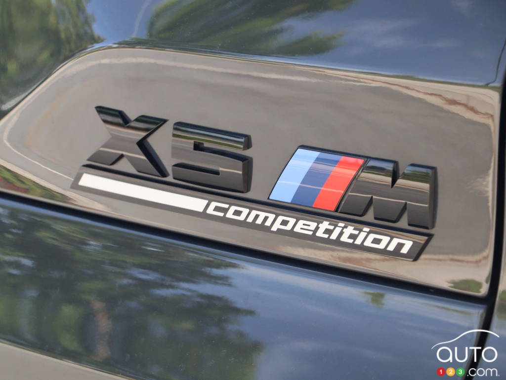 Badging on the BMW X5M Competition