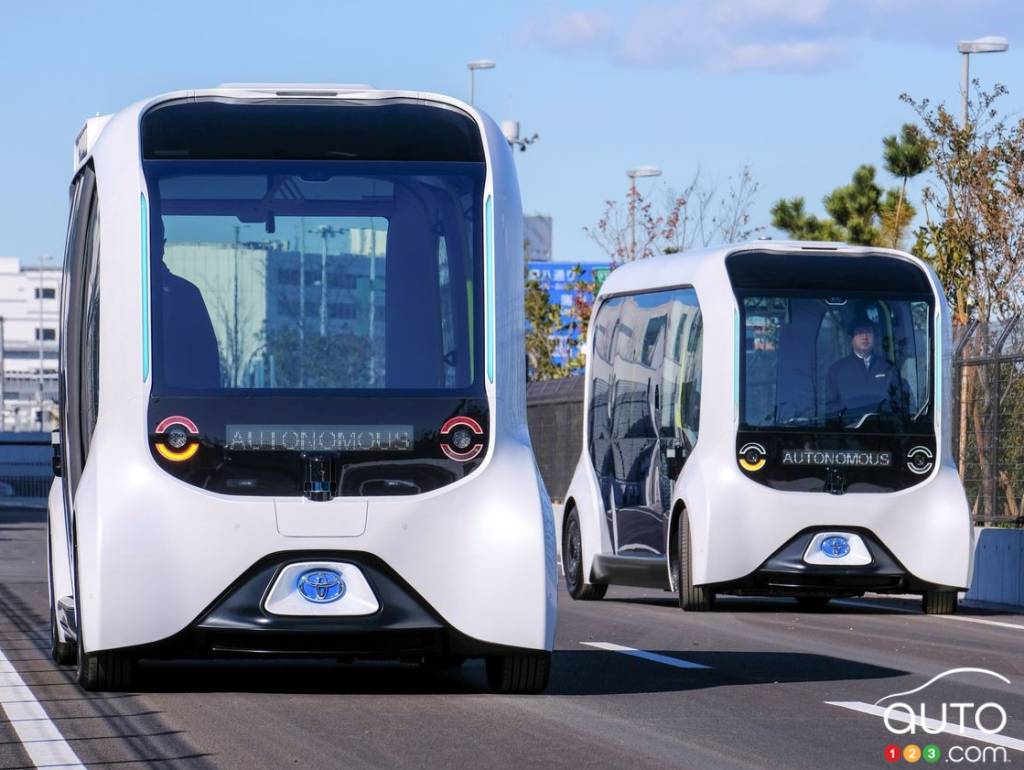 Autonomous vehicles in use at the Tokyo Olympic Games