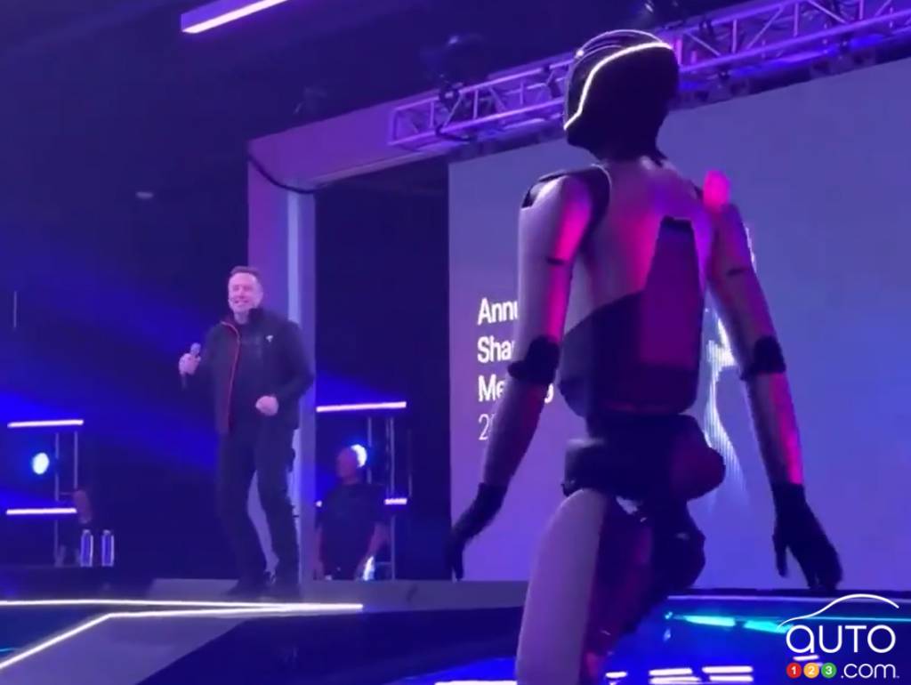 Elon Musk and a robot