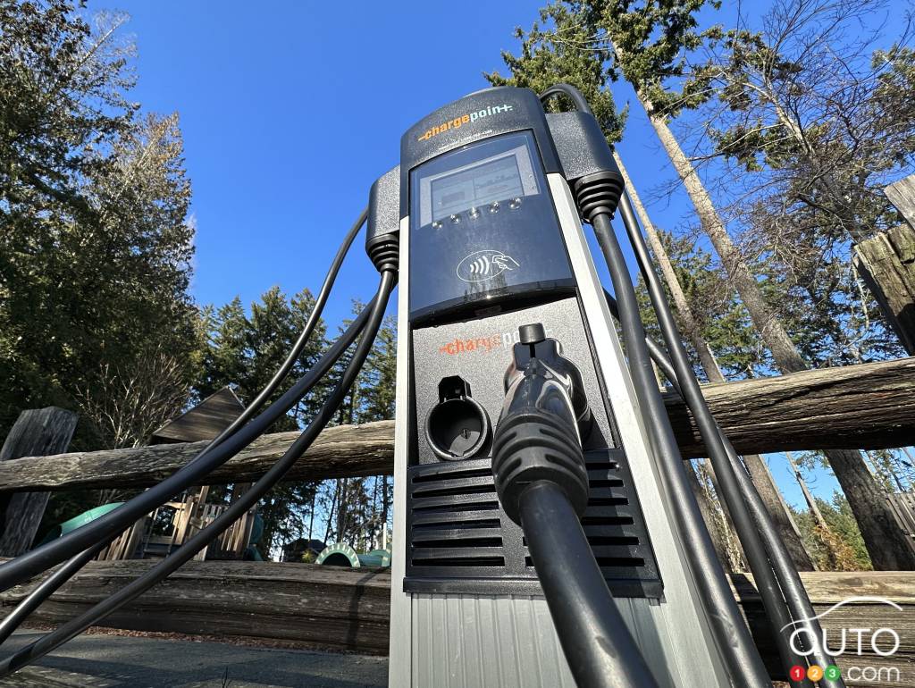 Une borne de chargement à Nanaimo