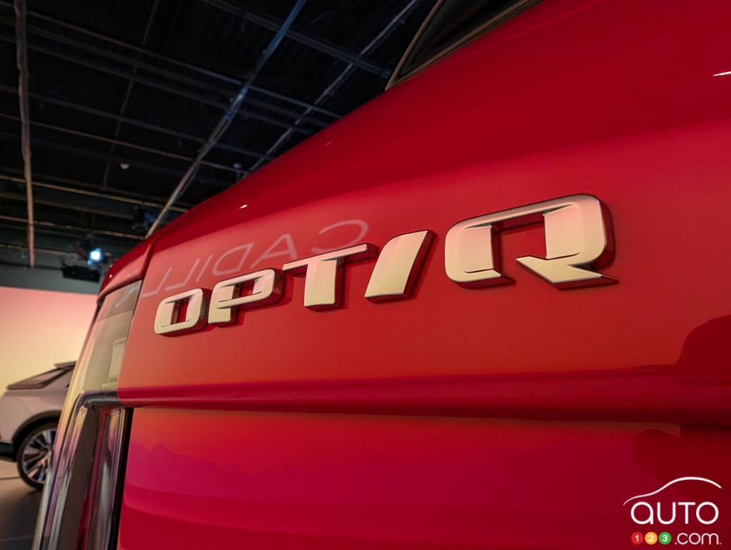 Badging on the 2025 Cadillac Optiq