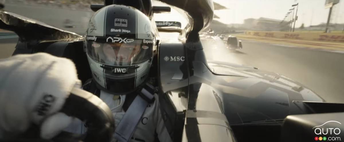 Image de la nouvelle publicité du film F1 de Apple