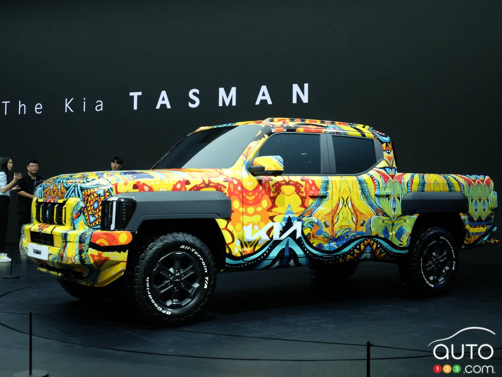 The Kia Tasman, at the 2024 Busan Auto Show