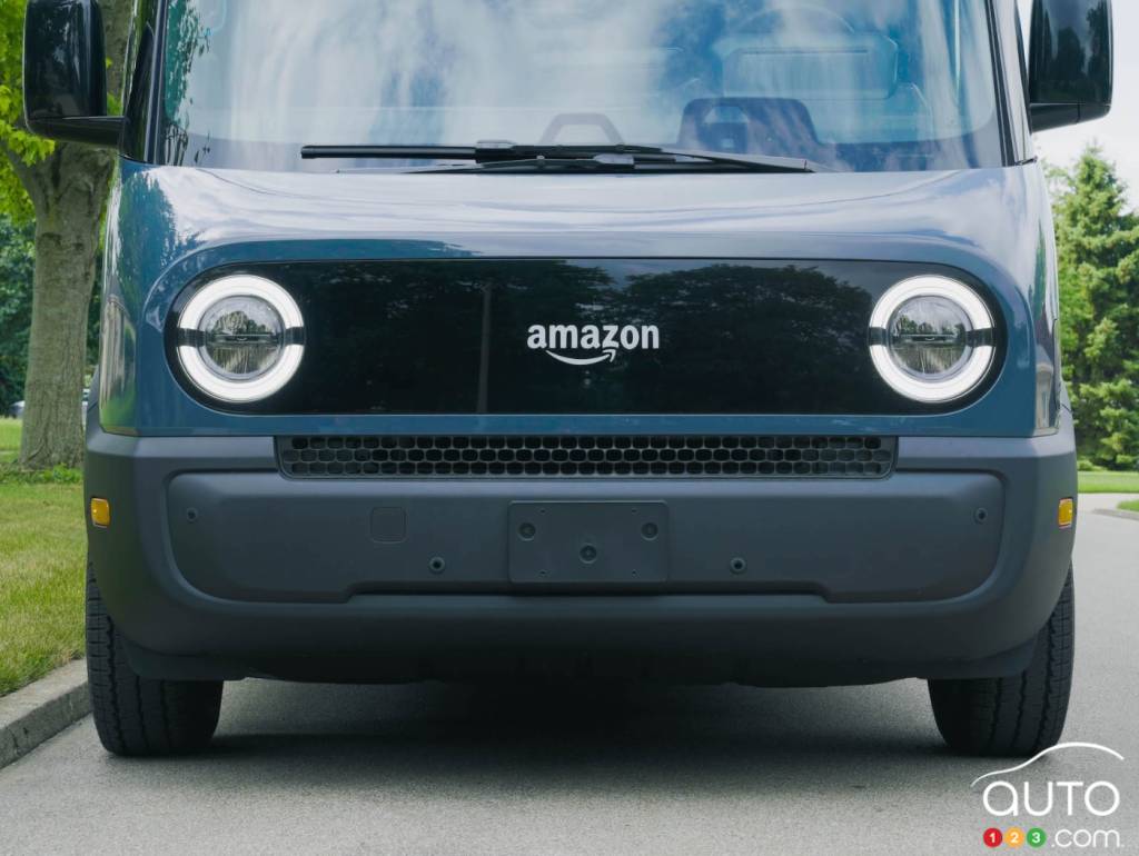 The electric van developed by Amazon and Rivian