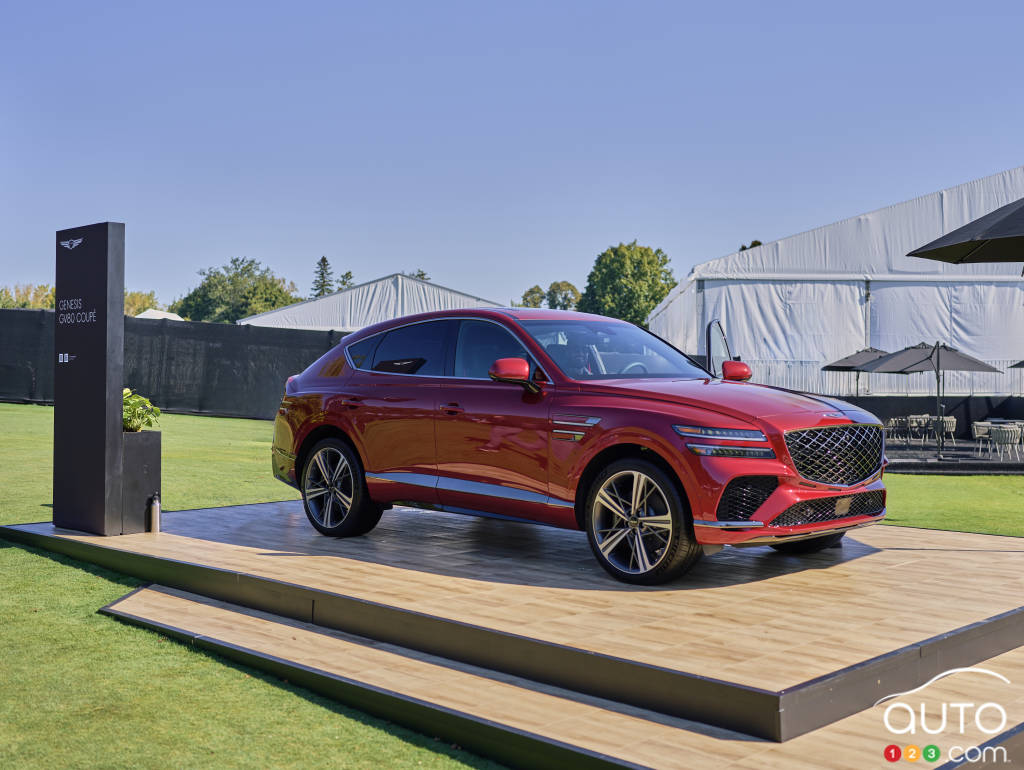 The Genesis GV80 Coupé, during the Presidents Cup golf tournament
