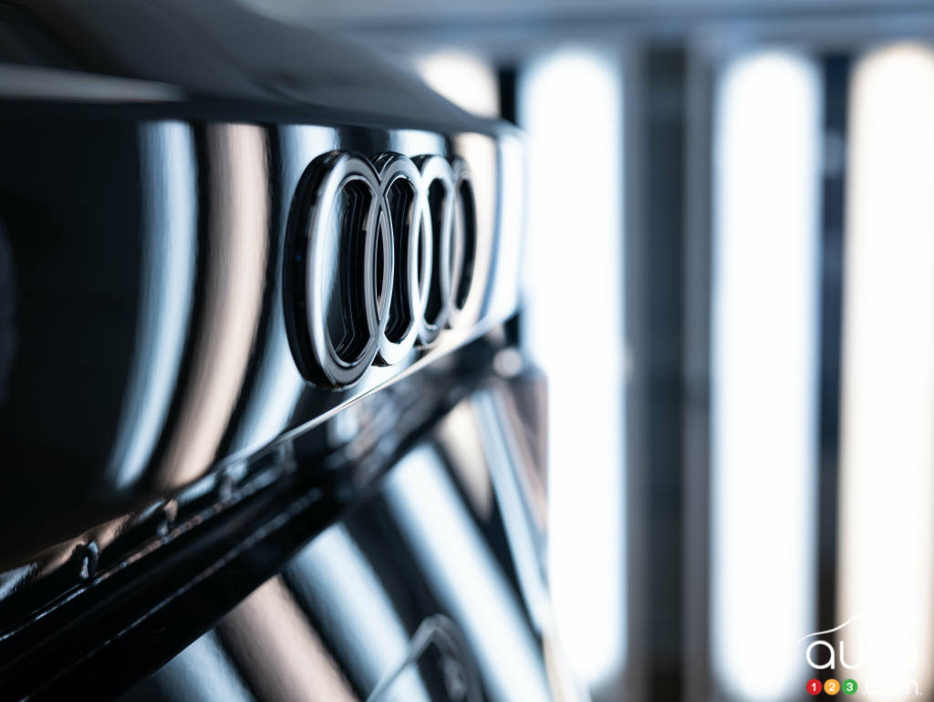 Le logo Audi, sur la A5