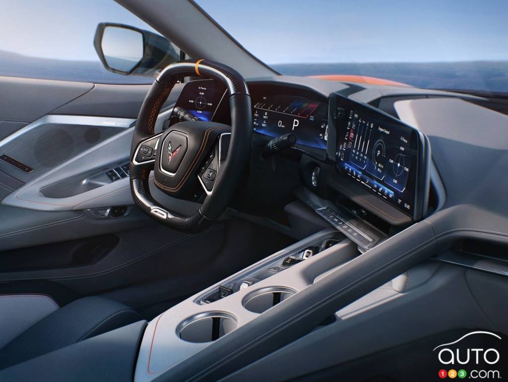 The revamped interior of the 2026 Chevrolet Corvette