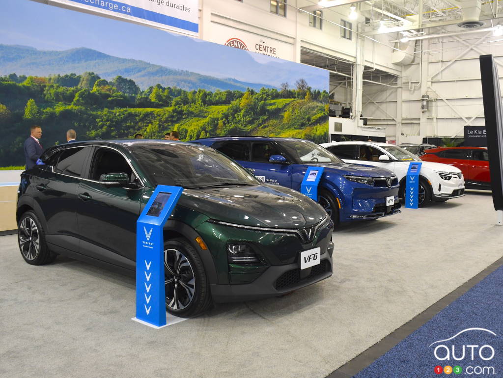 Véhicules Vinfast au Salon du Véhicule Électrique de Montreal