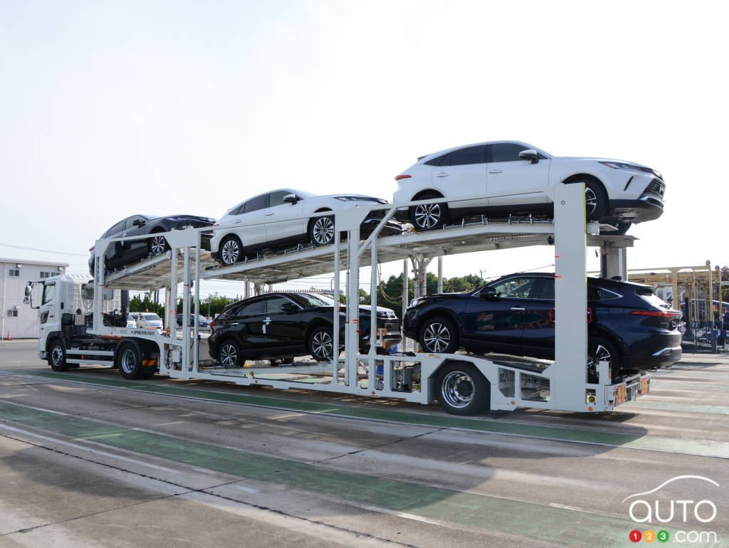 Outside Toyota's plant in Takaoka, Japan