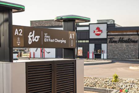 Flo Adding EV Chargers at 100 Tim Hortons Locations Across Canada by 2028