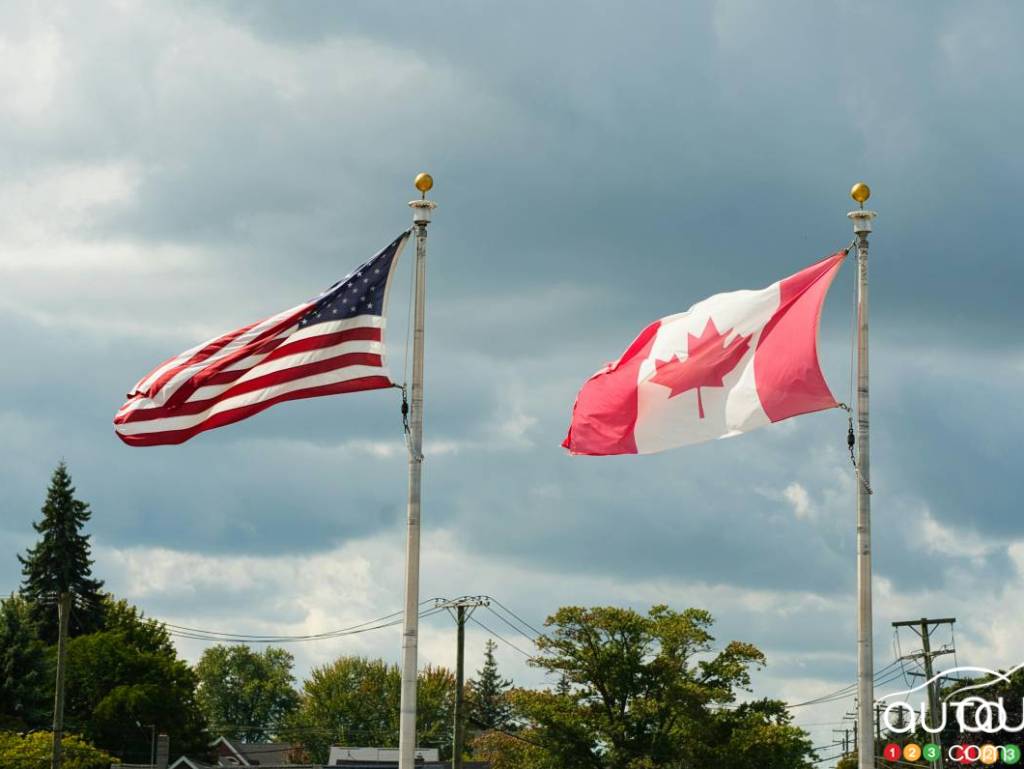 Drapeau États-Unis Canada