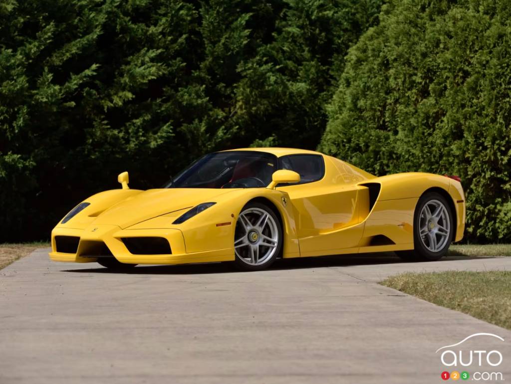 A Ferrari Enzo sold for a record $25 million CAD at Mecum's Auction in Florida