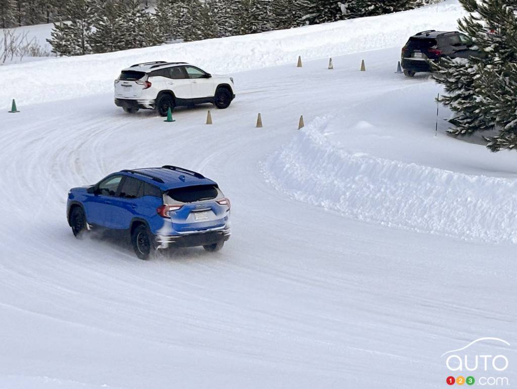 GMC Terrains riding on the new Michelin X-Ice Snow +