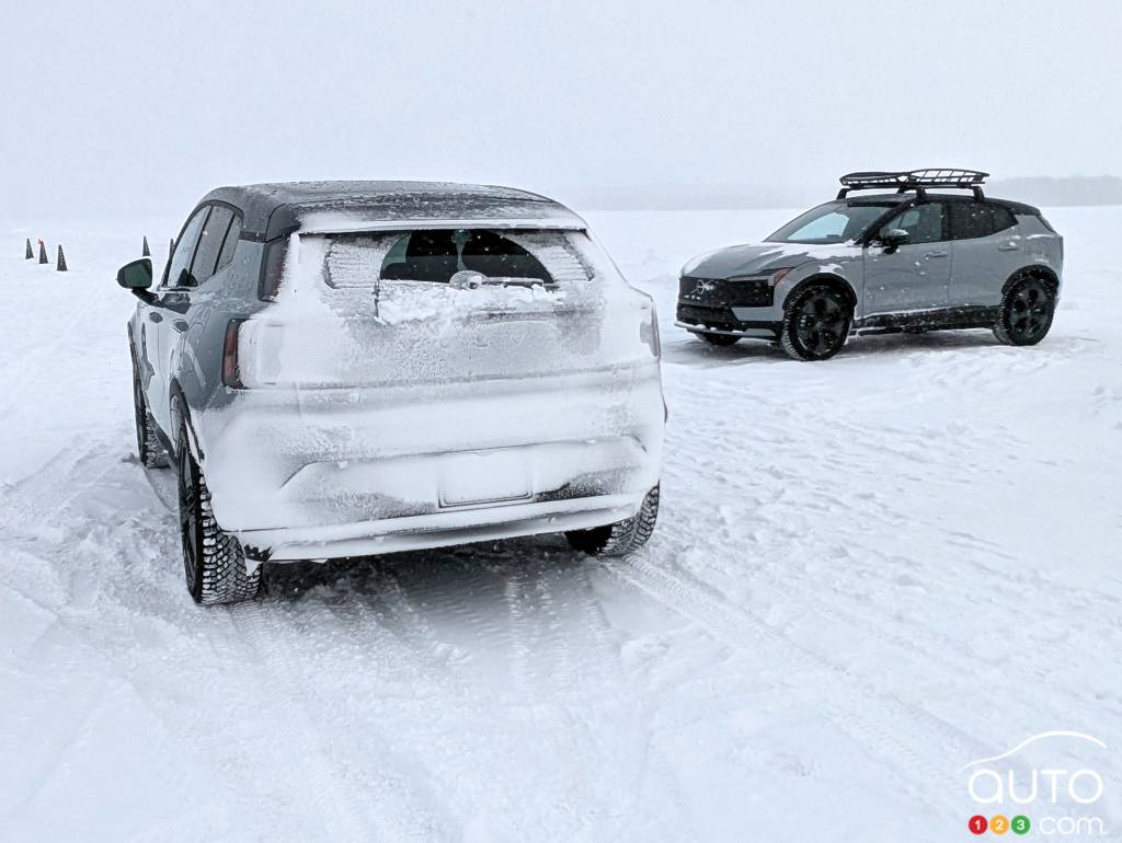 The 2026 Volvo EX30 Cross Country, on the ice