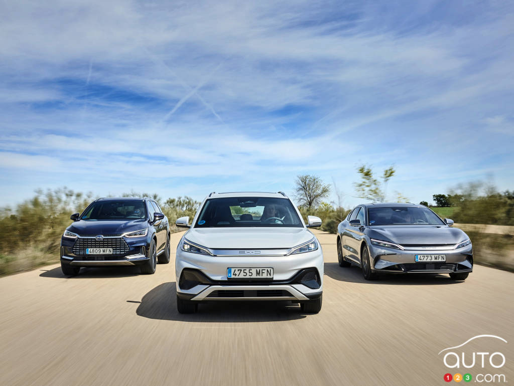 Three BYD electric models