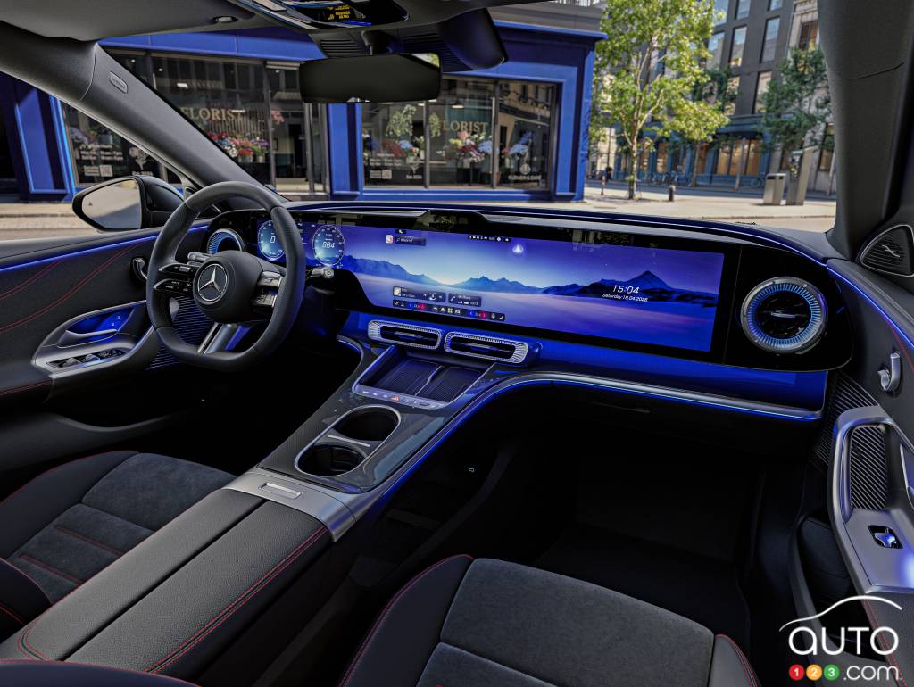 The high-tech interior of the new 2027 electric C-Class