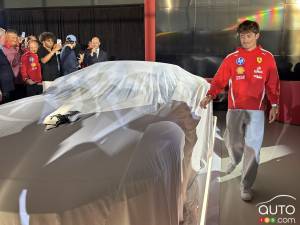 Charles Leclerc Presents Ferrari Amalfi in Montreal