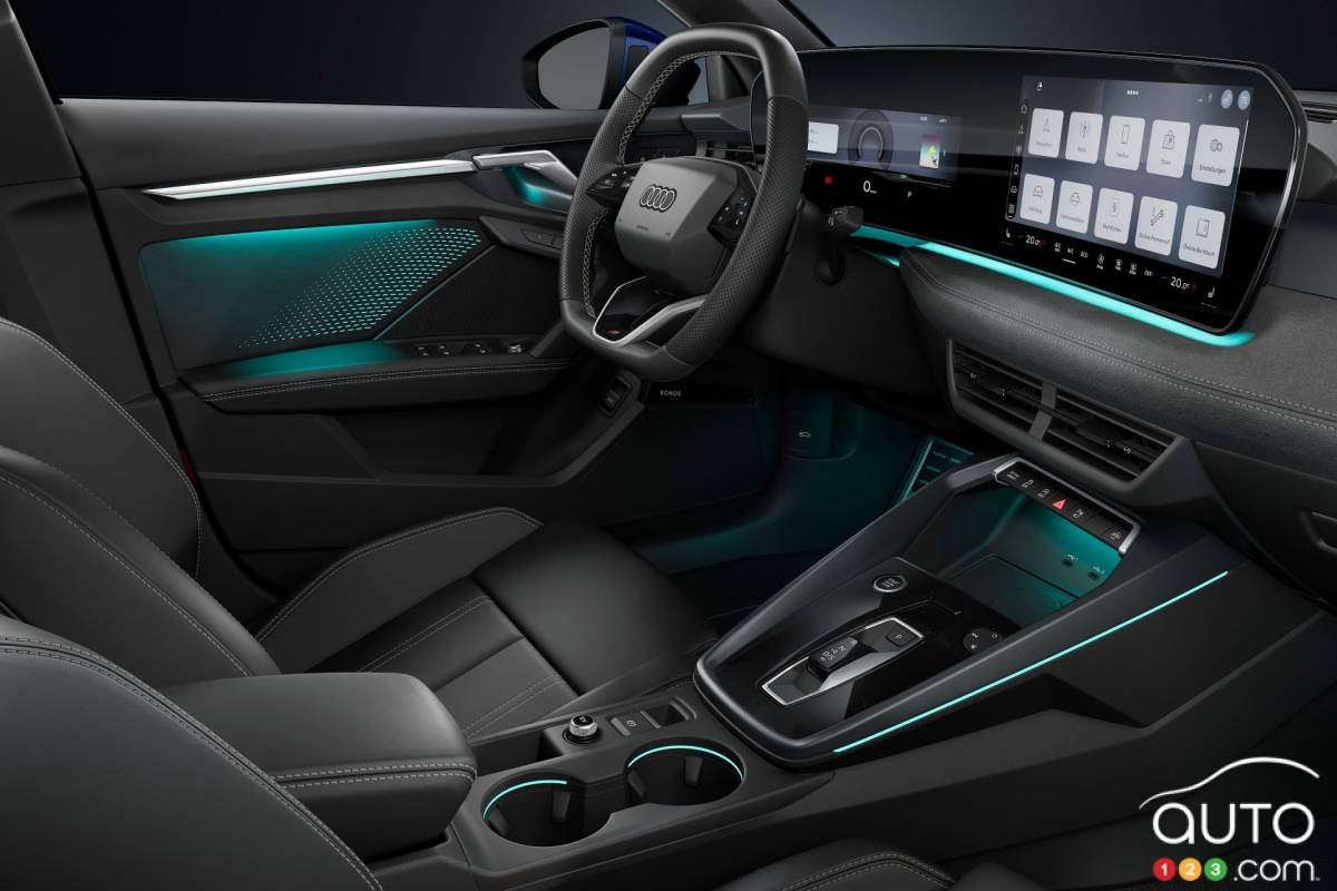 Le nouvel habitacle de l'Audi A3 passe à la haute technologie