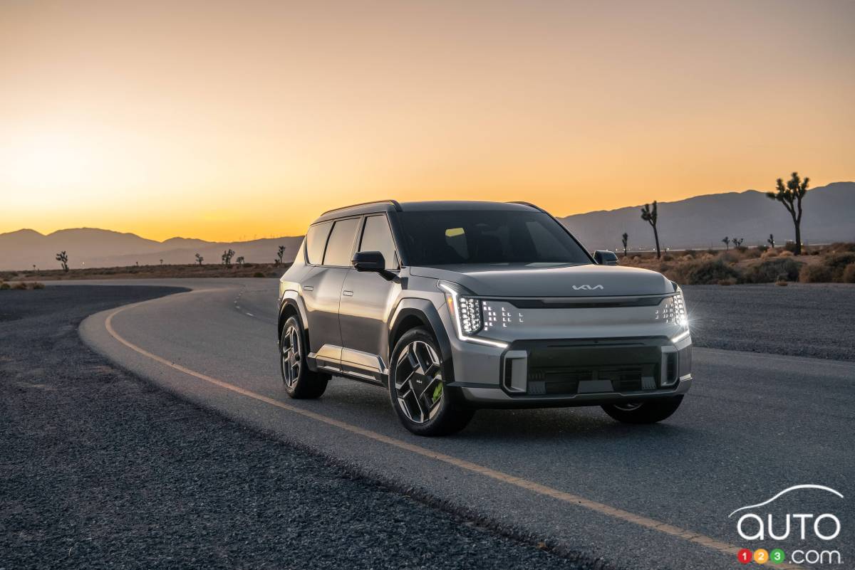 Kia rappelle 21 290 EV9 en raison d'un défaut affectant un coussin gonflable