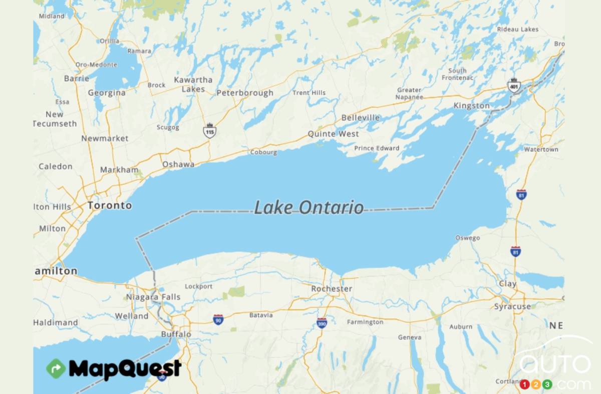 MapQuest s'en tient au lac Ontario et est récompensé