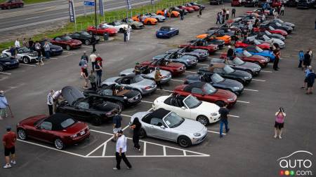 A Mass of Mazda Miatas Meet in Quebec: MX-5s Mix It Up at Third Annual Party