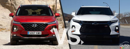 2020 Hyundai Santa Fe / 2020 Chevrolet Blazer, front