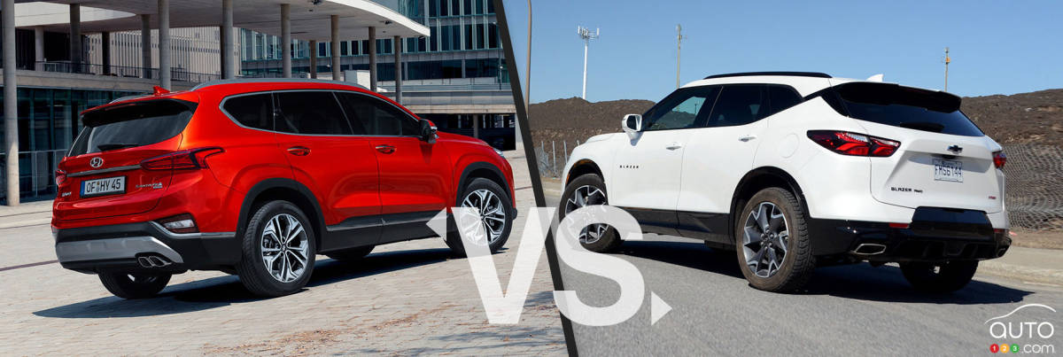 Hyundai Santa Fe 2020 / Chevrolet Blazer 2020, trois quarts arrière
