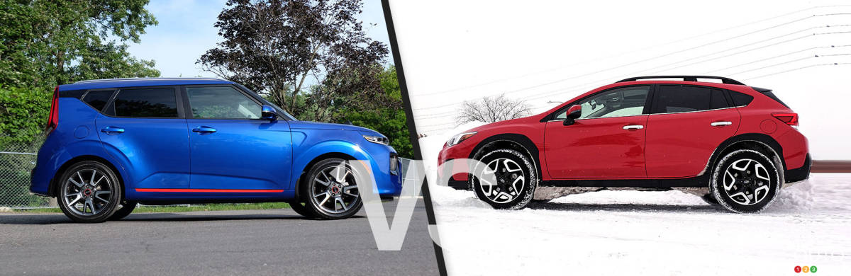 Kia Soul 2020 / Subaru Crosstrek 2020, de profil