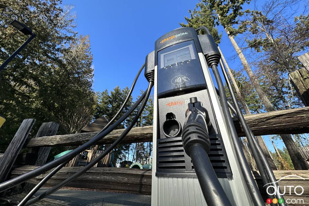 Une borne de chargement à Nanaimo